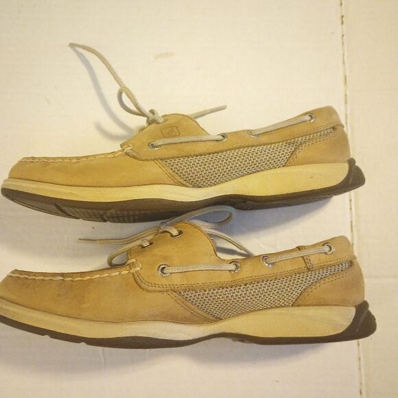 Sperry leather rubber bottom lace up loafers - Picture 7 of 9